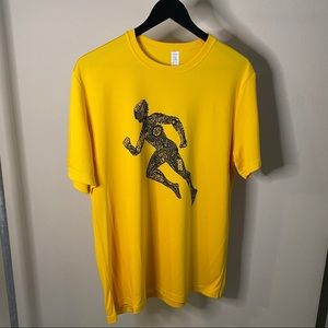 Yellow SportHill Eugene, OR runner graphic shirt
